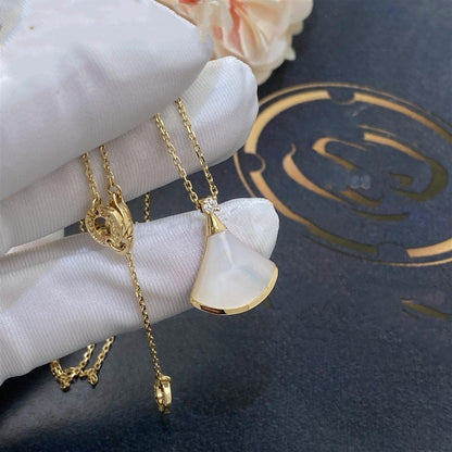 [OAK JURI]DREAM NECKLACE WHITE MOP GOLD 1 DIAMOND