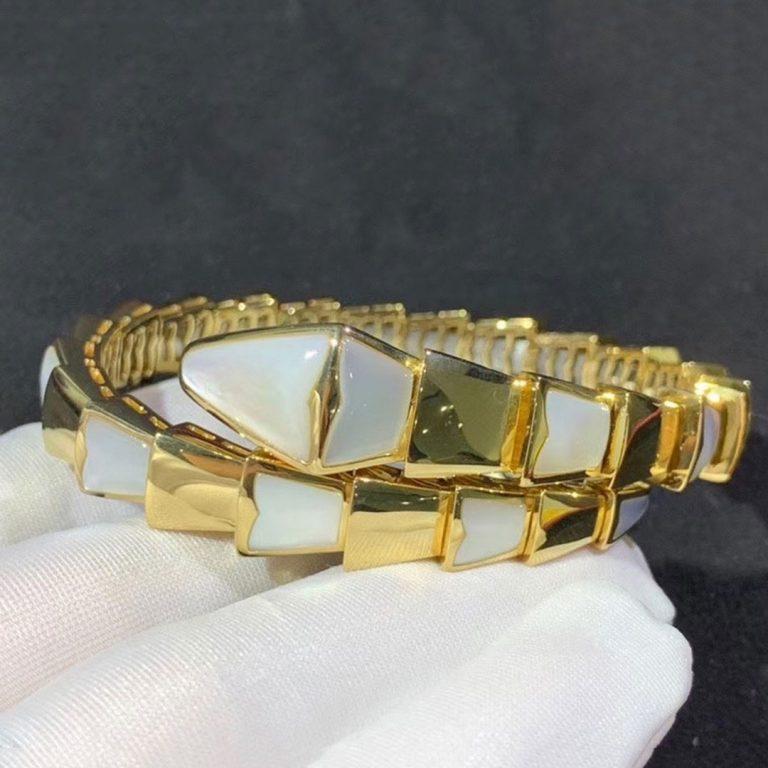 [OAK JURI]SERPENTI BRACELET MOP GOLD
