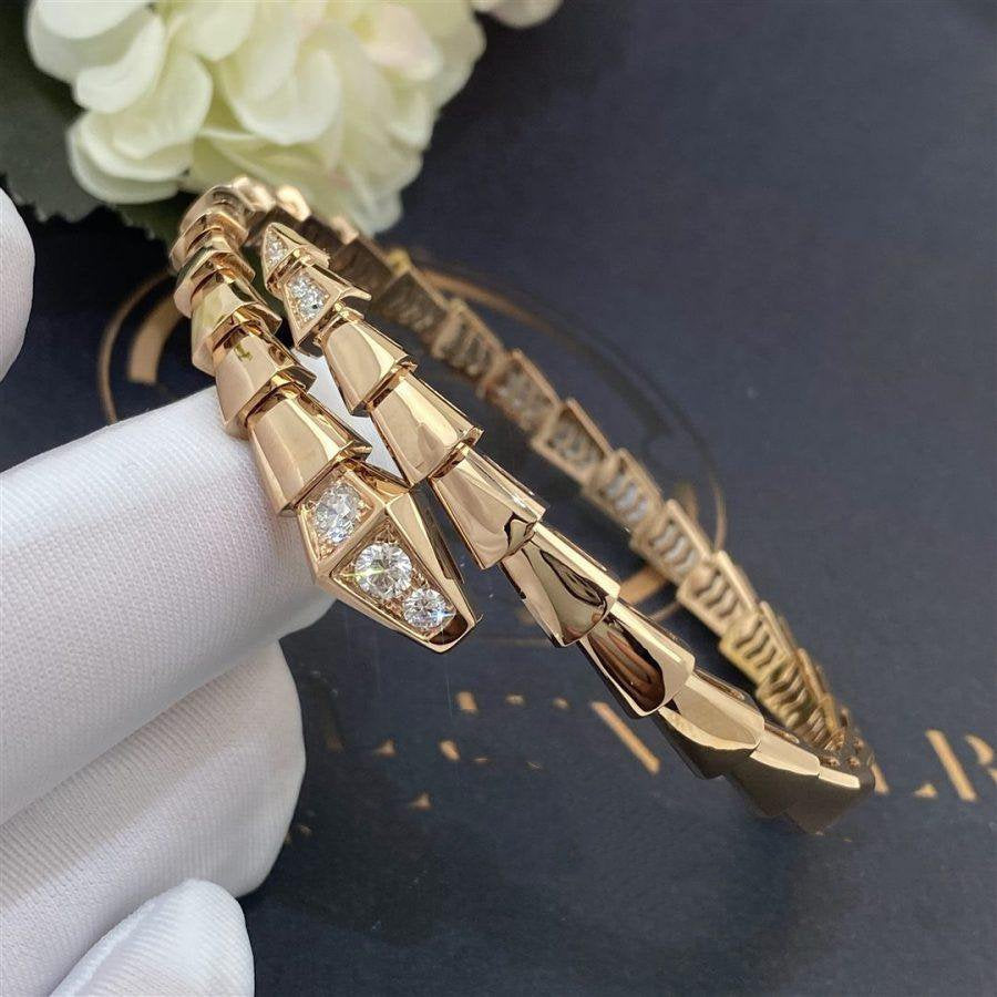 [OAK JURI]SERPENTI BRACELET DIAMONDS PINK GOLD