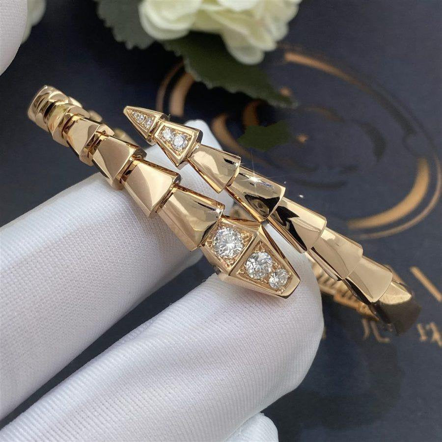 [OAK JURI]SERPENTI BRACELET DIAMONDS PINK GOLD