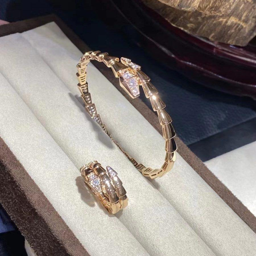 [OAK JURI]SERPENTI BRACELET DIAMONDS PINK GOLD