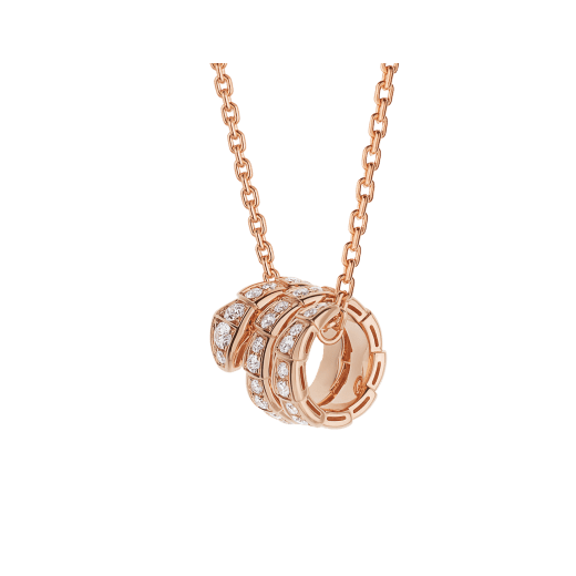 [OAK JURI]SERPENTI PINK GOLD NECKLACE DOUBLE RING DIAMOND