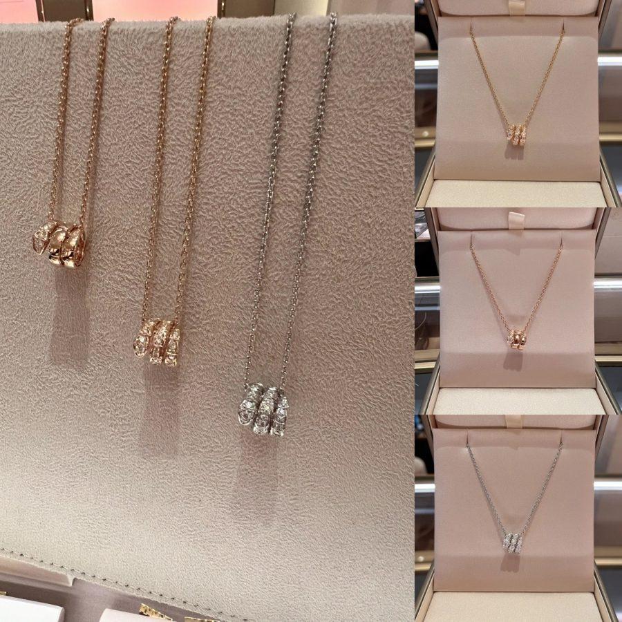[OAK JURI]SERPENTI  NECKLACE DOUBLE RING DIAMOND