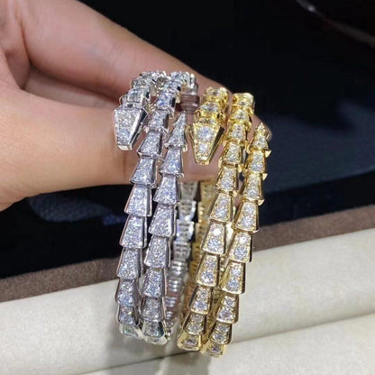 [OAK JURI]SERPENTI BRACELET GOLD DIAMOND DOUBLE ROW