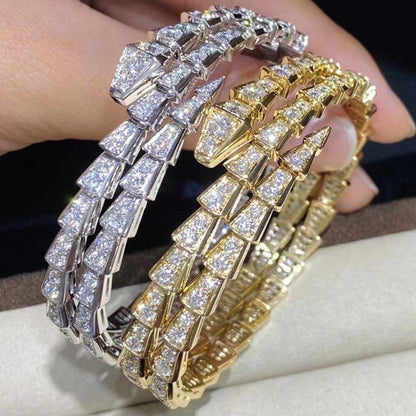 [OAK JURI]SERPENTI BRACELET GOLD DIAMOND DOUBLE ROW