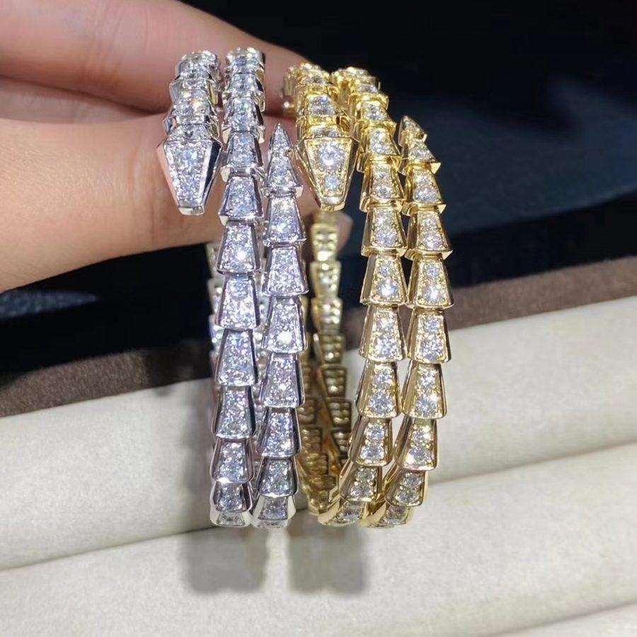 [OAK JURI]SERPENTI BRACELET GOLD DIAMOND DOUBLE ROW