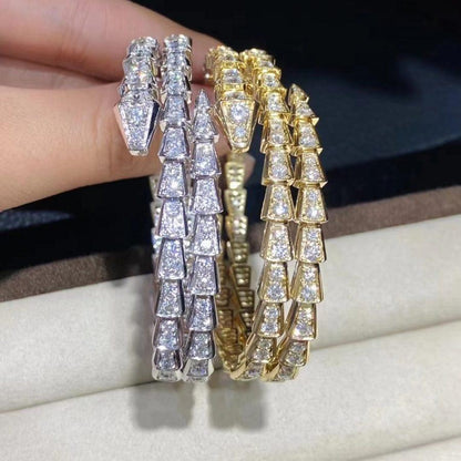 [OAK JURI]SERPENTI BRACELET GOLD DIAMOND DOUBLE ROW
