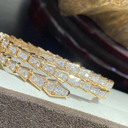 [OAK JURI]SERPENTI BRACELET GOLD DIAMOND DOUBLE ROW
