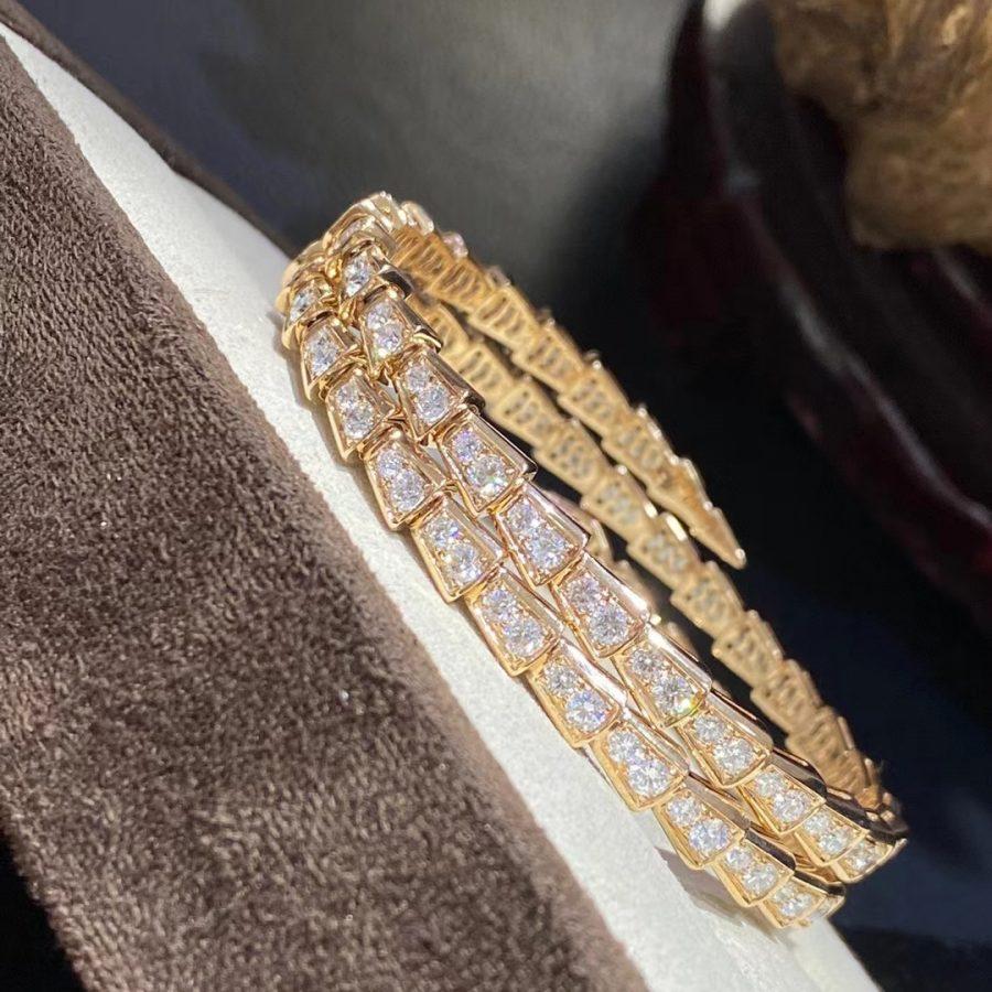 [OAK JURI]SERPENTI BRACELET GOLD DIAMOND DOUBLE ROW