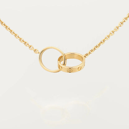 [OAK JURI]LOVE DOUBLE RING NECKLACE