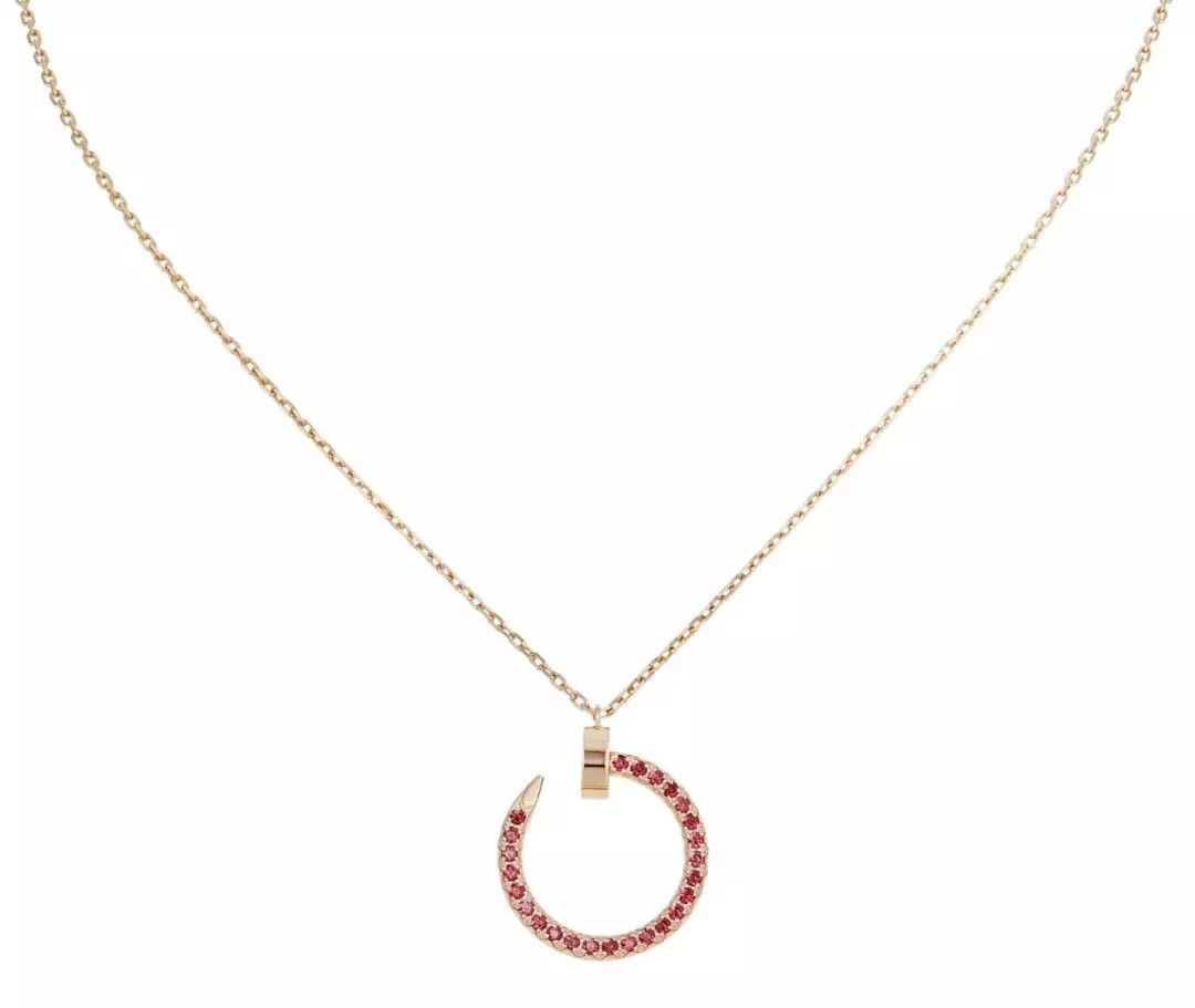 [OAK JURI]JUSTE NECKLACE GOLD RED DIAMONDS