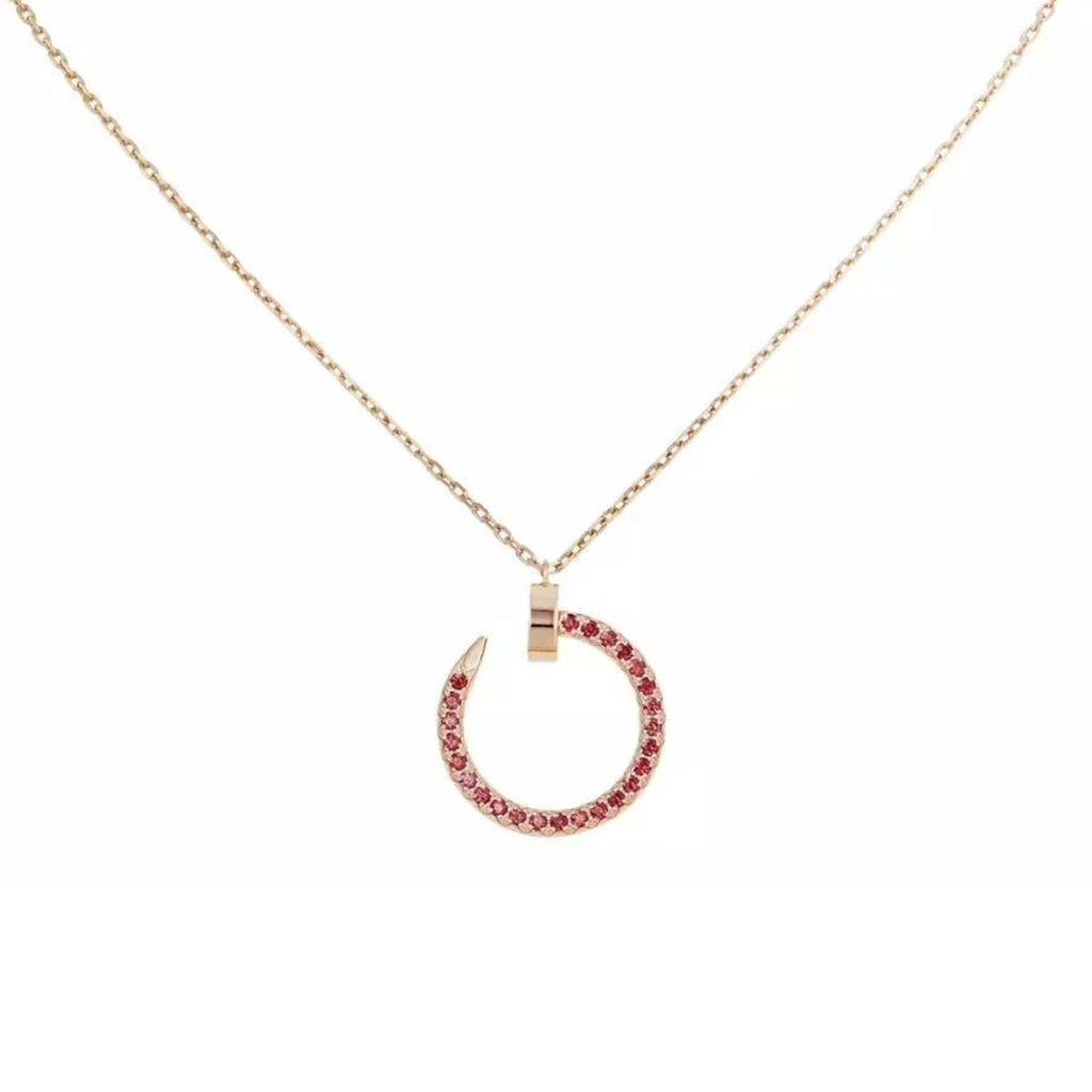 [OAK JURI]JUSTE NECKLACE RED FULL DIAMONDS