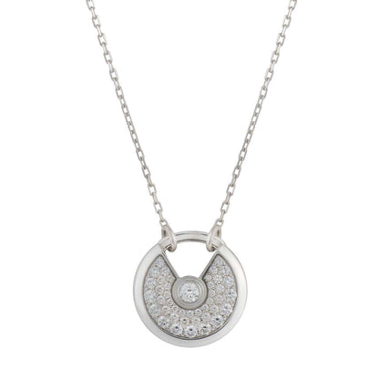[OAK JURI]AMULETTE SILVER FULL DIAMOND NECKLACE