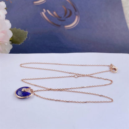 [OAK JURI]AMULETTE ROSE GOLD AGATE NECKLACE