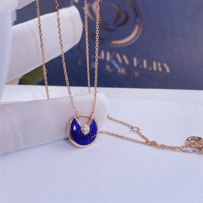 [OAK JURI]AMULETTE ROSE GOLD AGATE NECKLACE
