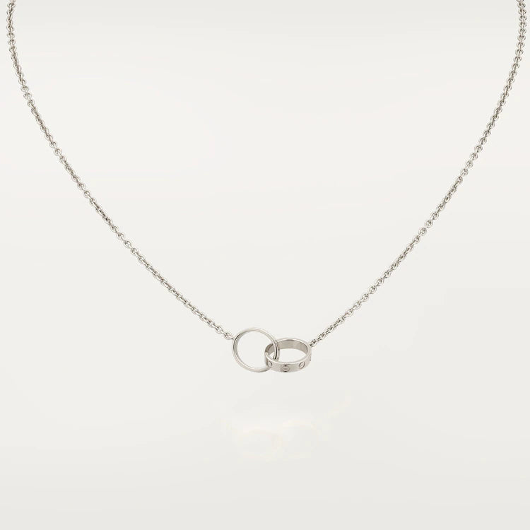 [OAK JURI]LOVE NECKLACE PINK GOLD AND SILVER