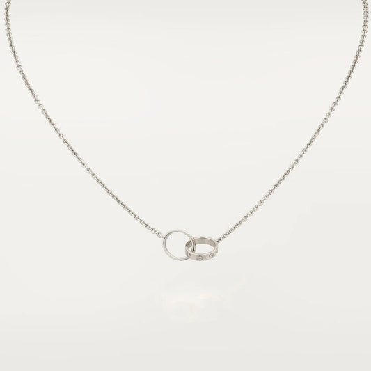 [OAK JURI]LOVE NECKLACE PINK GOLD AND SILVER