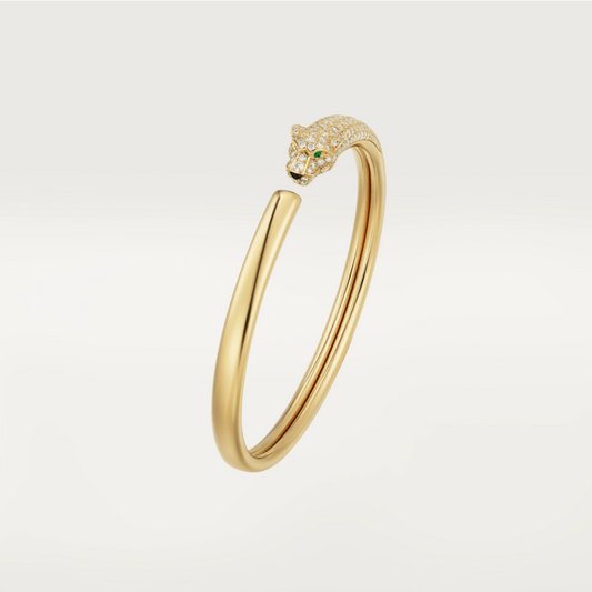 [OAK JURI]PANTHERE GOLD DIAMOND OPEN BRACELET