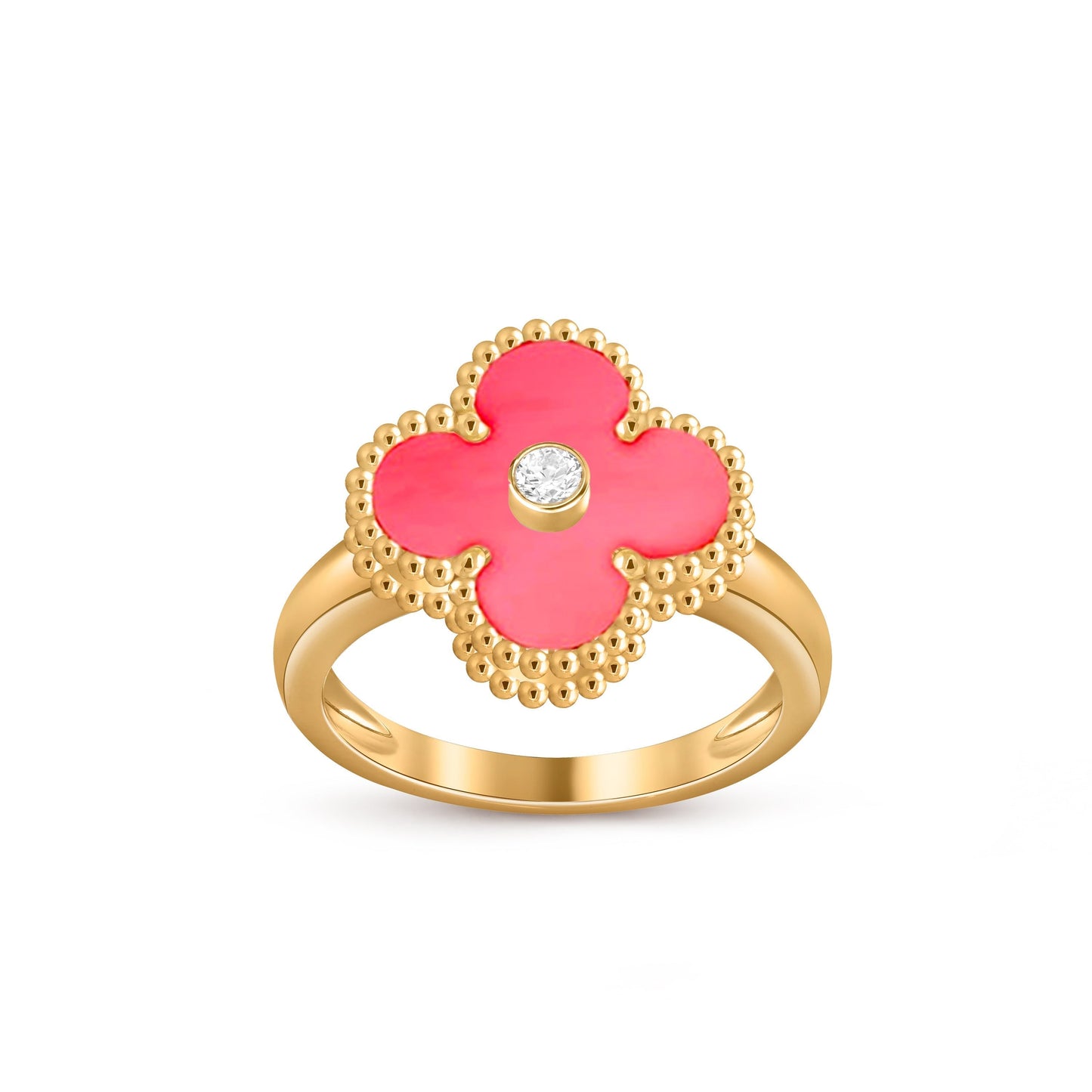 [OAK JURI]CLOVER DIAMOND RING GOLD COLLECTION