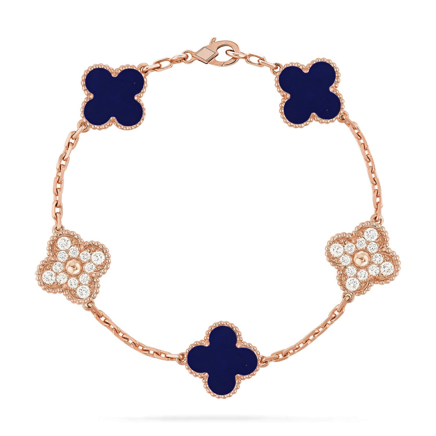 [OAK JURI]CLOVER 5 MOTIF LAPIS LAZULI BRACELET COLLECTION