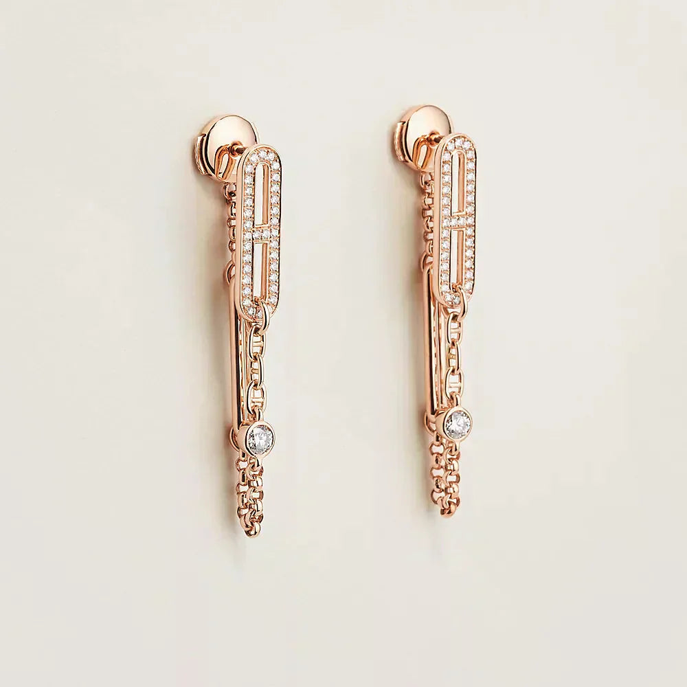 [OAK JURI]CHAINE CHAOS DIAMOND DROP EARRINGS