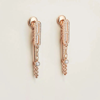 [OAK JURI]CHAINE CHAOS DIAMOND DROP EARRINGS
