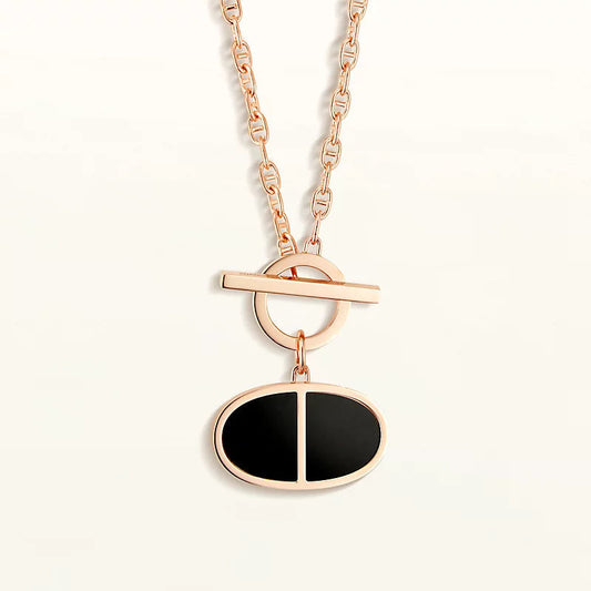 [OAK JURI]CHAINE VERSO BLACK CERAMIC NECKLACE