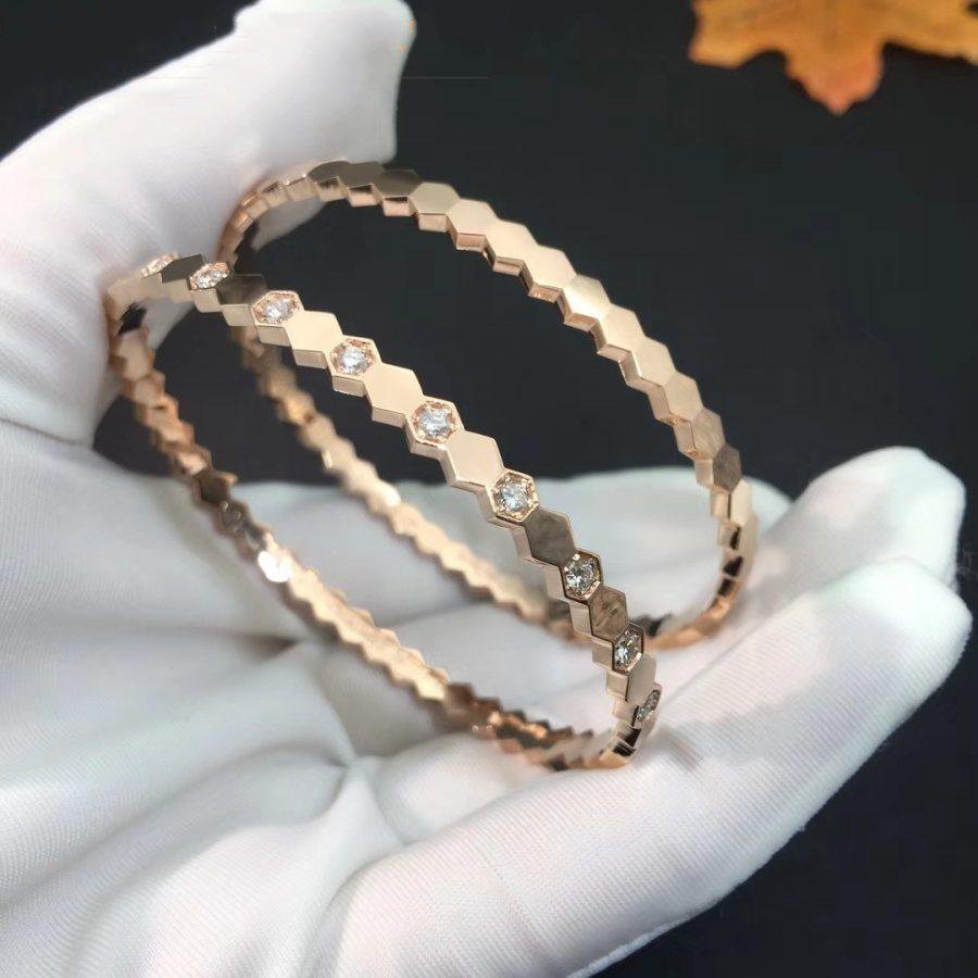 [OAK JURI]BEE LOVE PINK GOLD DIAMOND BRACELET