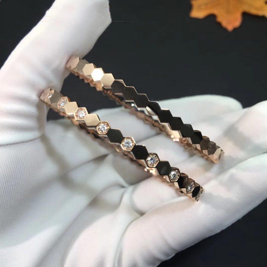 [OAK JURI]BEE LOVE PINK GOLD DIAMOND BRACELET