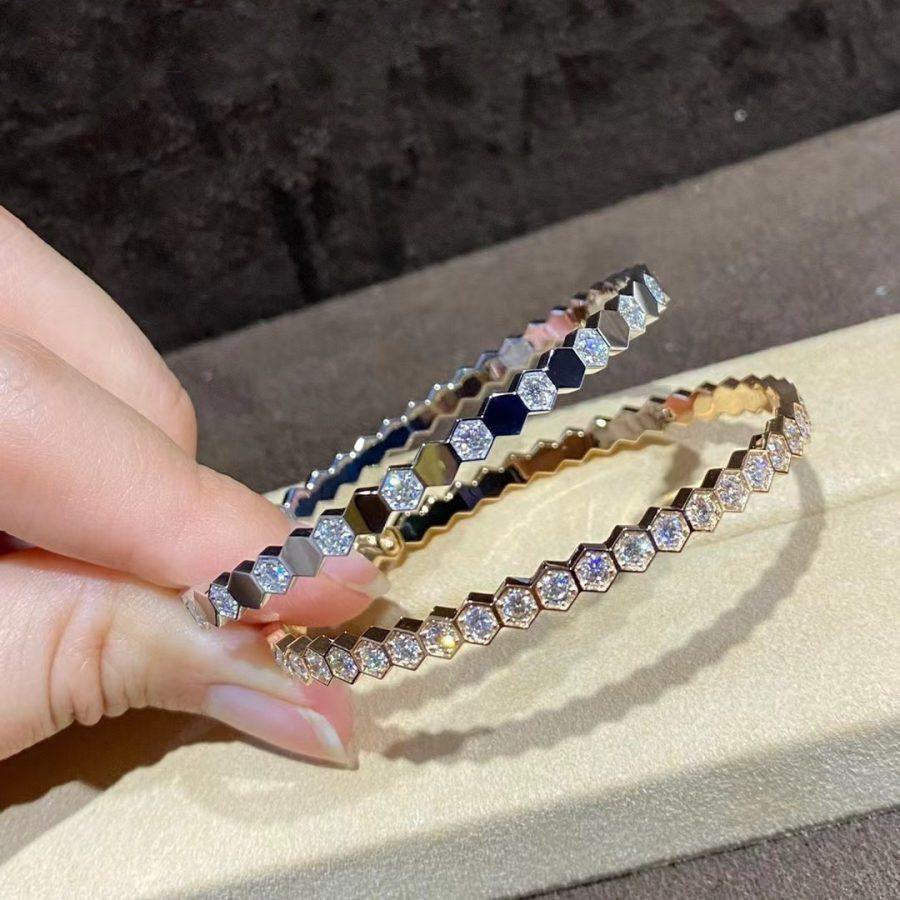 [OAK JURI]BEE LOVE GOLD BRACELET FULL DIAMOND