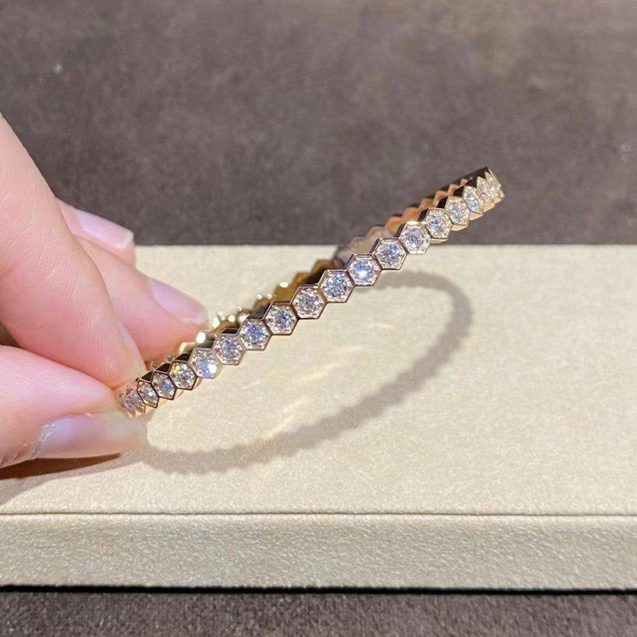 [OAK JURI]BEE LOVE GOLD BRACELET FULL DIAMOND