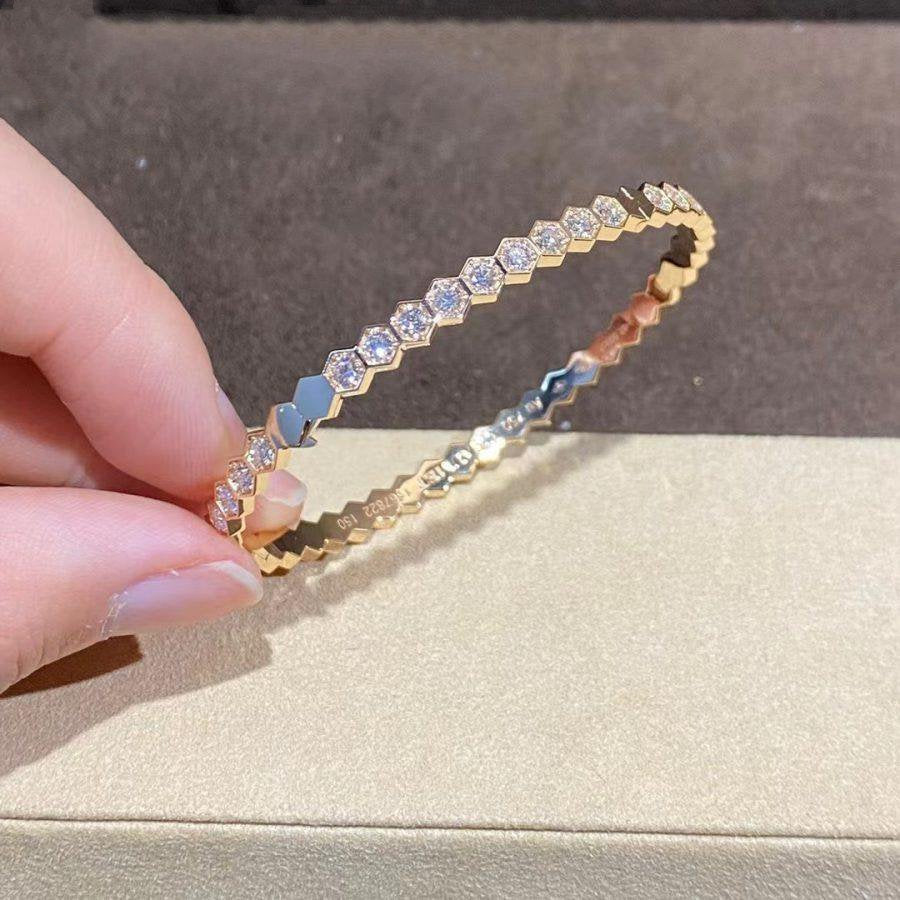 [OAK JURI]BEE LOVE GOLD BRACELET FULL DIAMOND