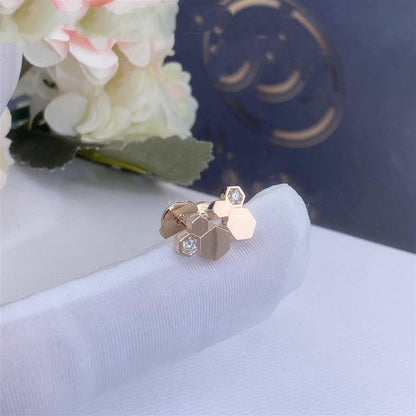 [OAK JURI]BEE LOVE PINK GOLD DIAMOND EARRINGS