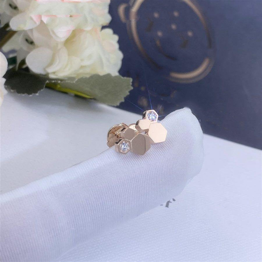 [OAK JURI]BEE LOVE PINK GOLD DIAMOND EARRINGS
