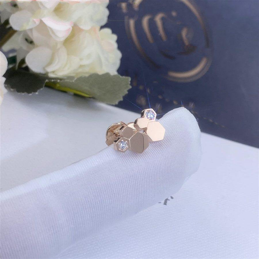 [OAK JURI]BEE LOVE PINK GOLD DIAMOND EARRINGS