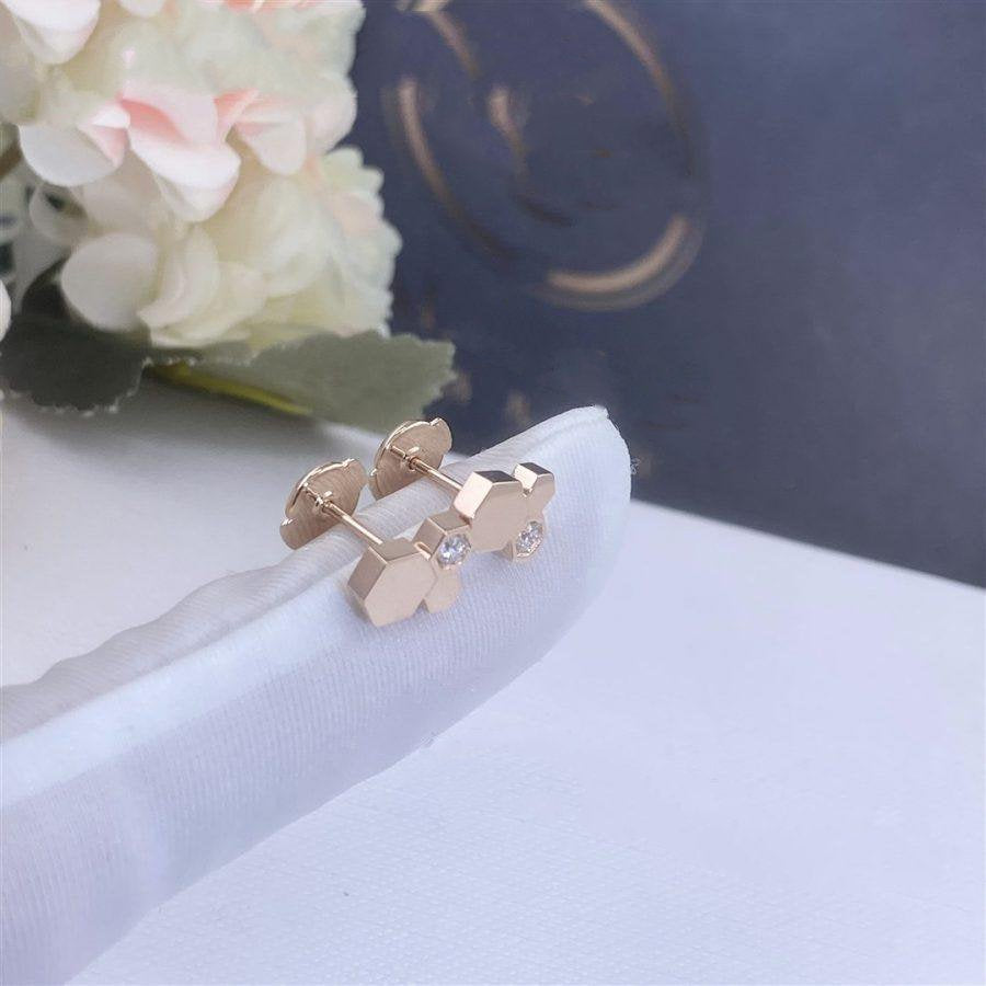 [OAK JURI]BEE LOVE PINK GOLD DIAMOND EARRINGS