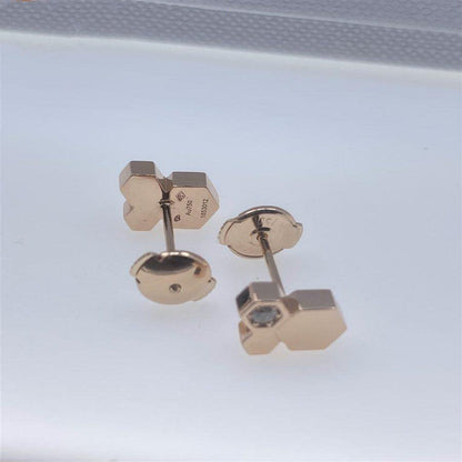 [OAK JURI]BEE LOVE PINK GOLD DIAMOND EARRINGS