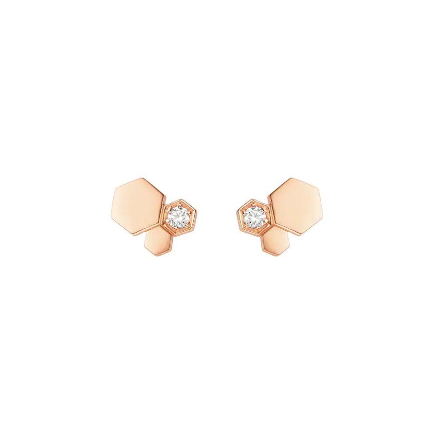 [OAK JURI]BEE LOVE PINK GOLD DIAMOND EARRINGS