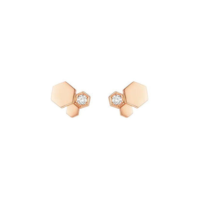 [OAK JURI]BEE LOVE PINK GOLD DIAMOND EARRINGS