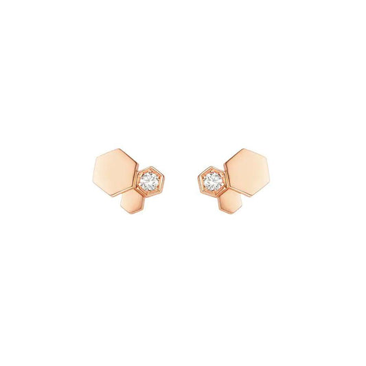 [OAK JURI]BEE LOVE PINK GOLD DIAMOND EARRINGS