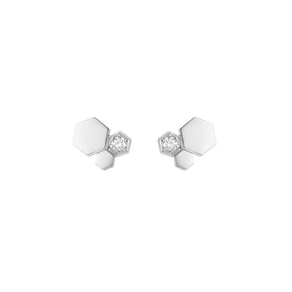 [OAK JURI]BEE LOVE SILVER DIAMOND EARRINGS