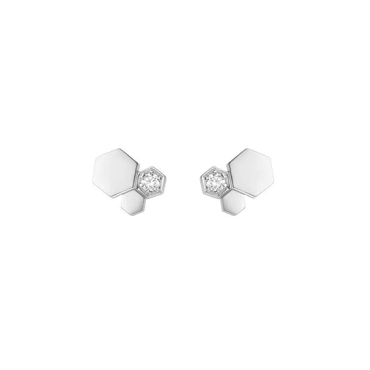 [OAK JURI]BEE LOVE SILVER DIAMOND EARRINGS