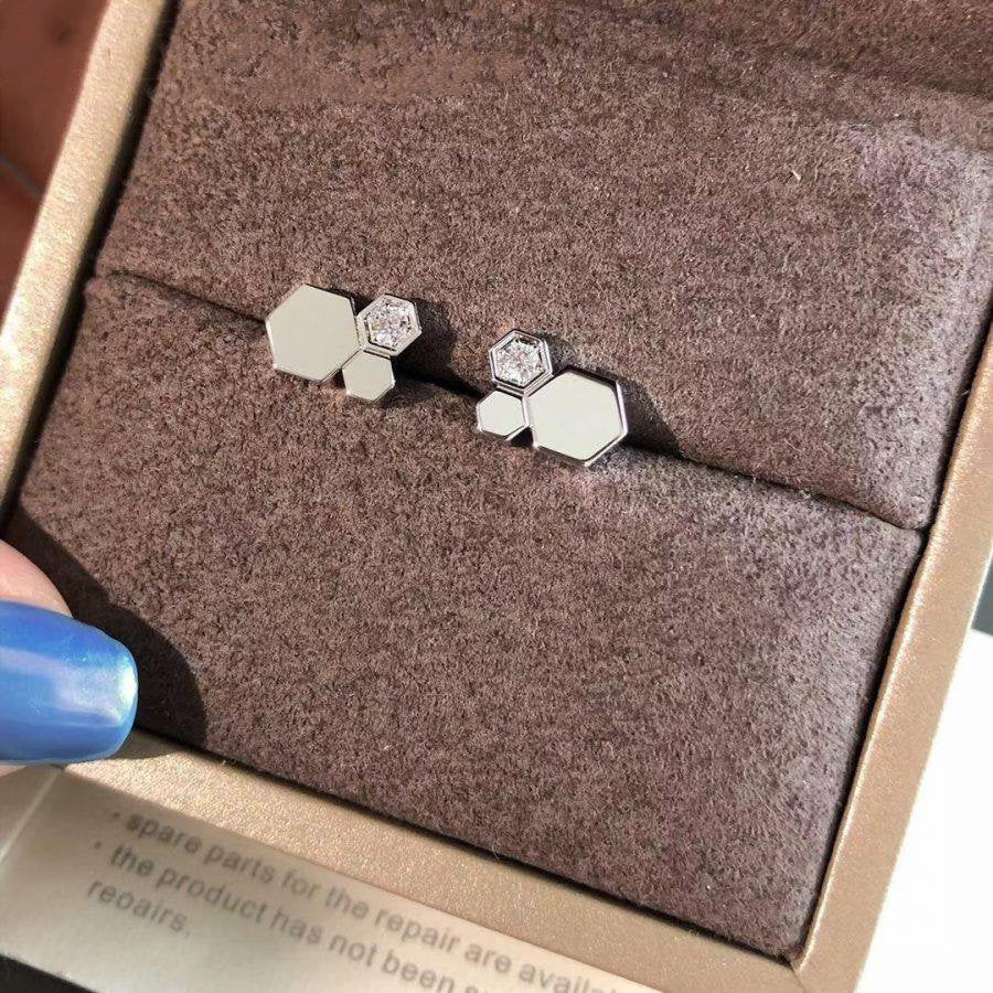 [OAK JURI]BEE LOVE SILVER DIAMOND EARRINGS