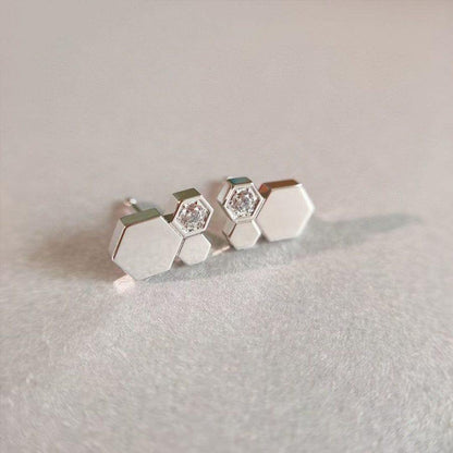 [OAK JURI]BEE LOVE SILVER DIAMOND EARRINGS