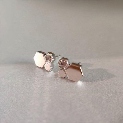 [OAK JURI]BEE LOVE SILVER DIAMOND EARRINGS