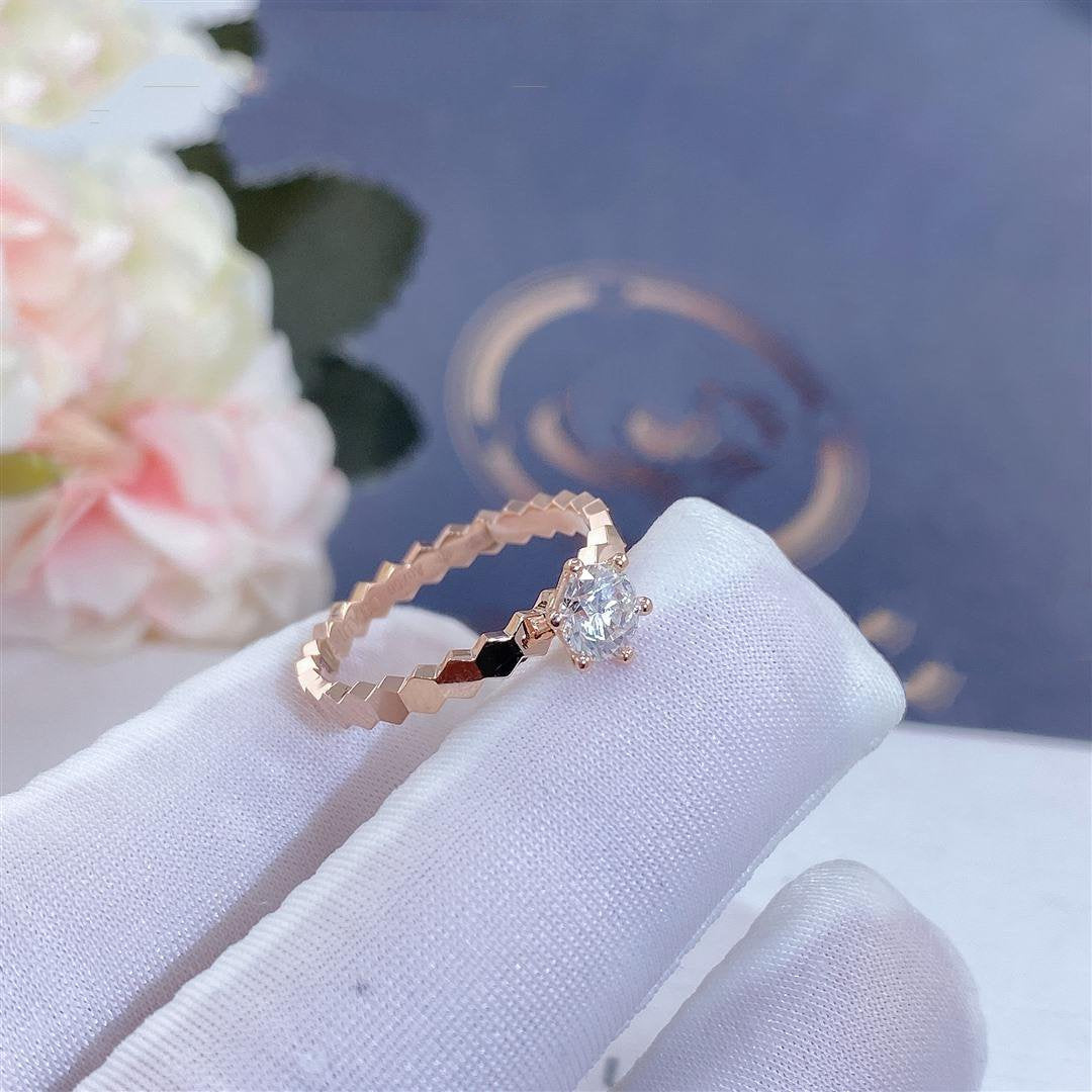 [OAK JURI]BEE LOVE RING PINK GOLD 1 DIAMOND