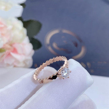 [OAK JURI]BEE LOVE RING PINK GOLD 1 DIAMOND