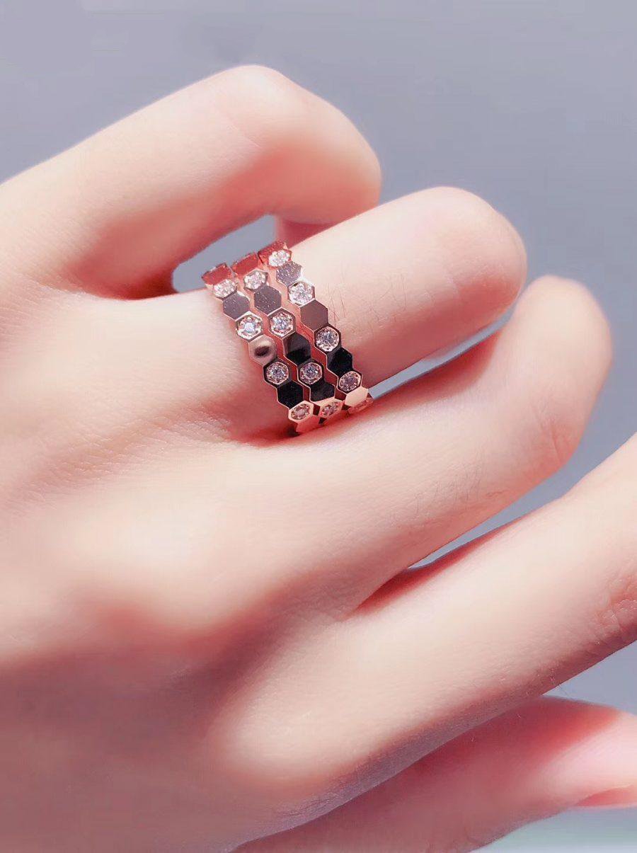 [OAK JURI]BEE LOVE RING PINK GOLD DIAMOND