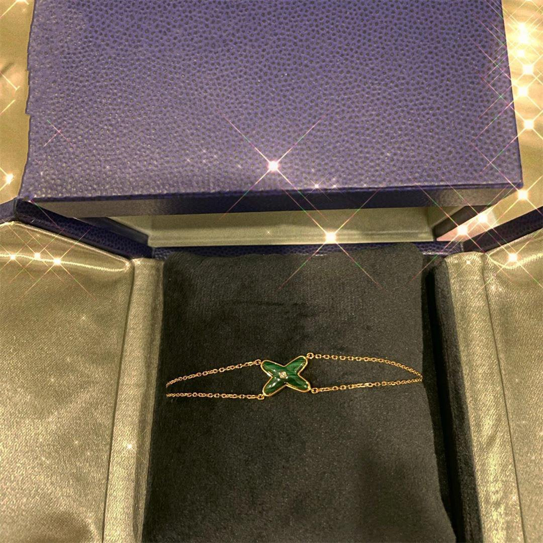 [OAK JURI]JEUX BRACELET MALACHITE PINK GOLD 1 DIAMOND