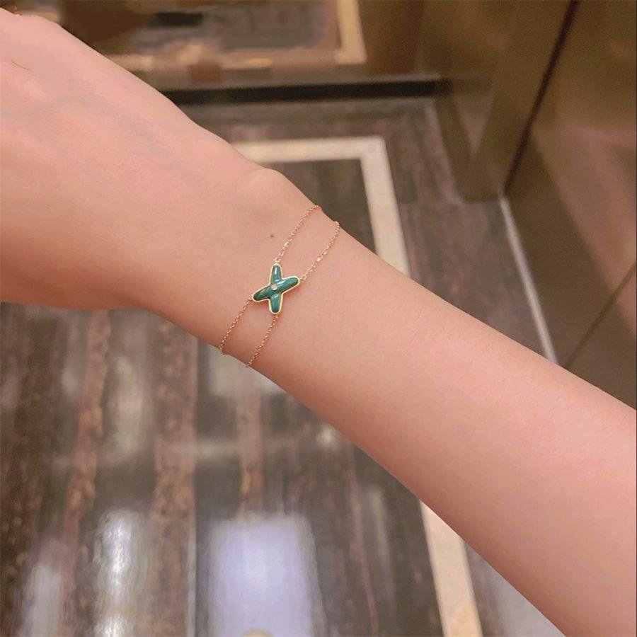 [OAK JURI]JEUX BRACELET MALACHITE PINK GOLD 1 DIAMOND